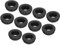sourcing map 10Pcs Snap Rubber Grommet Plug Mount Dia 13mm ID 10mm Narrow Groove Width 2mm Seal Anti-Scratch for Electrical Box Cable Pipes Black