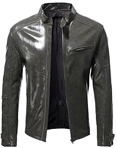 SRZYMJ Lederjacke Herren Schwarz Lederjacke Herren Braun Echtleder Lederjacke Herren Echtleder Blau Regenjacke Mit Kapuze Gym Shirt Herren Imprägnierspray Jacke M Hardshelljacken