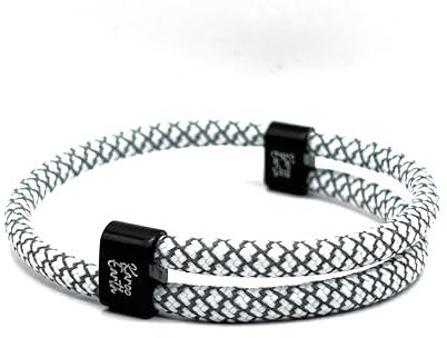 Unisex Adjustable Rope Bracelet - Durable Waterproof Surfer Fashion Bracelet for Men - Handmade Paracord Bracelets - Survival Adjustable Bracelet - Bracelets for men and Women (White & Grey)