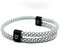 Unisex Adjustable Rope Bracelet - Durable Waterproof Surfer Fashion Bracelet for Men - Handmade Paracord Bracelets - Survival Adjustable Bracelet - Bracelets for men and Women (White & Grey)