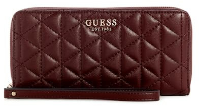 GUESS Damen Kori Large Zip Around Wallet, Burgunder, Einheitsgröße