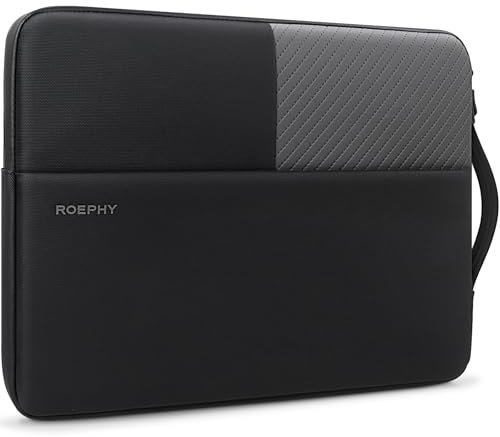 ROEPHY 16 Laptop Sleeve Portable PC Bag Protective Tablet Case Pouch for 16 Inch Dell/HP Pavilion Envy/Lenovo ThinkPad IdeaPad/ASUS Vivobook/MacBook Pro 16 M3 M2 M1 / Acer/LG, Black
