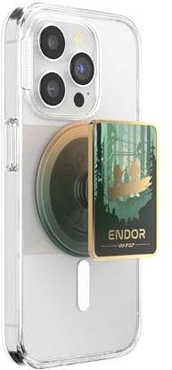 PopSockets Phone Grip for MagSafe, Secure Magnetic Phone Grip & Stand, Hands-Free Kickstand, Wireless Charging Compatible, StarWars - Enamel Welcome to Endor