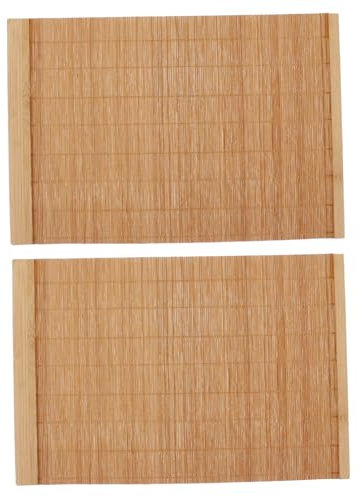 Alipis Natural Mantel Individuales De Bambú 2 Piezas Aislantes Y Lavables para DecoracióN De Mesa Tapete para Comedor Y Cocina