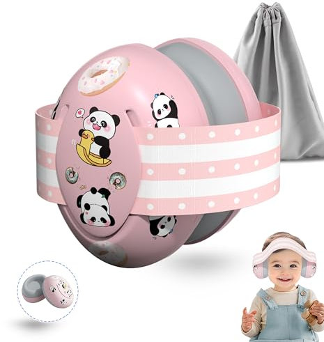 Naciya & Co Casque Anti Bruit Bébé Jusqu'à 36 Mois – Protection auditive -Amelioration du sommeil-Bandeau Antiglisse Silicone – Ultra Doux– Sans BPA – CE EN 352-1 -Protection Auditive Enfant