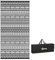 Outsunny Outdoor Teppich robuster Wetterfest Outdoorteppich, faltbar Carpet mit Boho-Style, Outdoor-Teppich für Wohnzimmer Balkon Garten Terrasse Bad Flur Küche, 548 x 274 cm Schwarz+Weiß