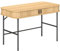HOMCOM Scrivania per Computer con Ante Scanalate Stile Contemporaneo, Scrivania per Camera e Ufficio in Acciaio e Legno, 120x60x76.5 cm, Nero e Rovere