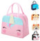 FANGCCC Sac à Lunch pour l'école Pique-Nique Sac Isotherme Repas Enfant Réutilisable Glacière Isothermes Cartoon Repas Portable pour étudiants étanche pour Boîte à Lunch (Cheval Rose)