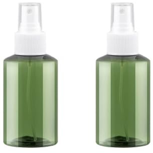 QUUPY 2Pcs 150ML/5OZ Plastic Spray Bottles Empty Fine Mist Spray Bottle for Makeup Remover Cosmetic Beauty Care(Green)