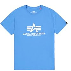 Alpha Industries Herren Basic T-Shirt, Mediteranian Blue, M