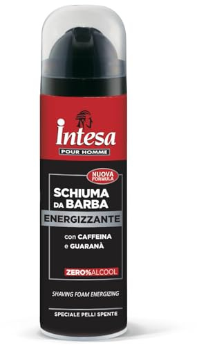 Intesa Pour Homme Rasierschaum für Herren, 300 ml, ohne Alkohol, geschmeidig und schützend, für empfindliche Haut, sanfte und komfortable Rasur (1 Einheit)