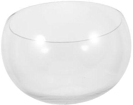 Amosfun Vase Demi-Rond Verre Transparent pour Plantes Hydroponiques Jardinière Compacte pour Intérieurs