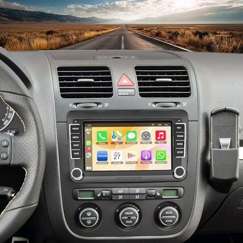 Android 13 Car Stereo for VW Golf Passat Jetta MK5 MK6 RCD330, 7 Inch IPS Touch Screen Car Radio with Wireless Carplay/Android Auto,GPS, WiFi, Bluetooth, Support OBD2/DVR/DPS