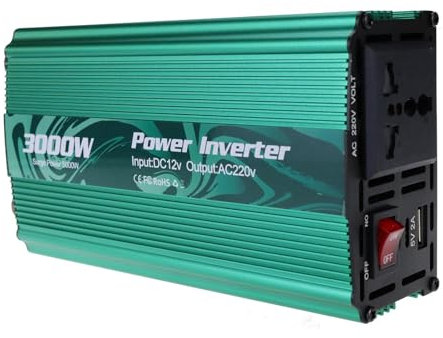 Inversor de onda sinusoidal modificado para acampar,3000 vatios inversor, transformador de corriente de 220 V a 110 V, viaje de emergencia El inversor ofrece 3000 vatios continuo de a AC-L