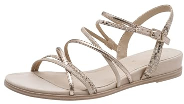 Tamaris Damen Sandalette flach, beige, 41 EU