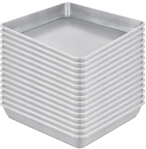 HEIYUET 15 Stück Blumentopf Untersetzer Eckig 29x29cm, Grau Pflanzen Untersetzer Quadratisch, Kunststoff Blumenuntersetzer für Pflanztopf Outdoor Indoor