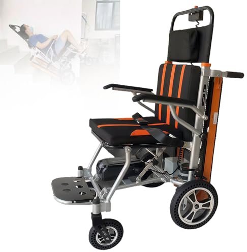 Carrello elevatore per scale, sedia a rotelle elettrica, carrello manuale, montascale elettrico, carico sicuro 165 kg/373 libbre per pazienti anziani disabili Manual Model