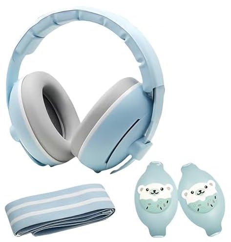 Vexaflow 2 in 1 Cuffie Neonato Antirumore, Confortevole Per Sonno, Viaggi e Attività Quotidiane, Protezione Acustica Fino a 48 Mesi, Riduzione del Rumore 25dB, Archetto Regolabile e Antiscivolo