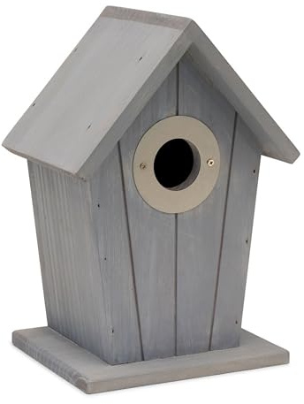 Gifts4Nature Nistkasten – Vogelnistkasten für Meisen und Spatzen – Holz FSC® 100% Blau – mit Metalleingang – wetterfest für draußen