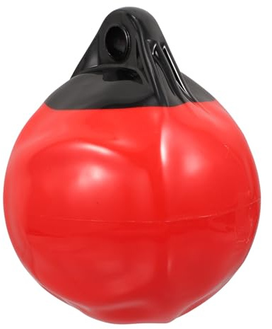 MOBUTOFU Aufblasbarer Roter PVC Bootsfender Ball mit Antikollisionsfunktion Hängend und Formbeständig für Yachten und Wassersport