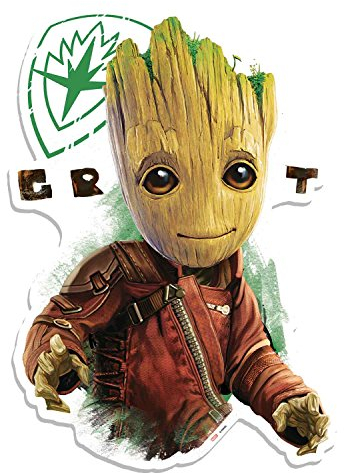 Marvel Groot OO Augen Mauer Kunst, mehrfarbig