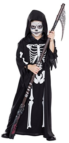 Rubie's Kinder Kostüm Skelett Totengräber Henker Karneval Halloween Gr.140