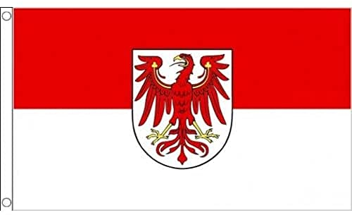 BANDIERA BRANDEBURGO 90x60cm - BANDIERA LAND DI BRANDENBURG - GERMANIA 60 x 90 cm - AZ FLAG