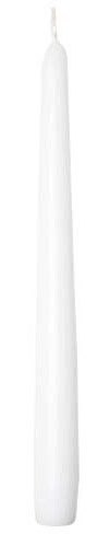Sovie CANDLES Spitzkerzen Gastronomie Ø 2,2cm x 24cm in Weiß, Gastro Kerzen Tafelkerzen Leuchterkerzen Stabkerzen, 50 Stück, Brenndauer ca. 7 Std.