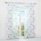 HongYa 1 Stück Schlaufenschal Transparenter Vorhang Voile Gardine Schal mit Schlaufen H/B 175/140 cm Pusteblumen Muster