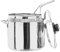 Inoxpran 541244 Inoxdual Cuiseur à pâtes avec 2 paniers et couvercle, acier inoxydable, 24 cm