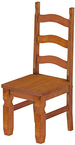 Holzstuhl Mexiko Kirschbaum - Esszimmerstuhl Klassik Pinie Massivholz Echtholz - Variante & Farbe wählbar - Stuhl Holz Wohnzimmerstuhl Lehnenstuhl Lehne Küchenstuhl Landhaus Brasilmöbel