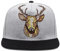 Sporty Deer Hirsch Snapback Cap Herren Trucker Baseball (Schwarz)