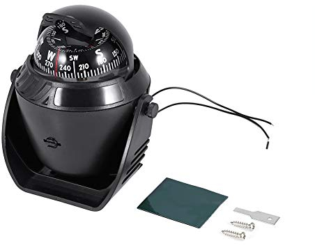 LED Kompass klein auto - High Precision LED-Leuchten beleuchtet leuchten Verschwenkung Kompass elektronische Digital-Navigation Kompass for Marine Boat-LKW-Auto