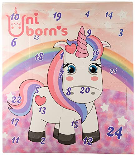 Calendrier Licorne Adventskalender 24 Tage - Haarschmuck - Einhorn, 476 g