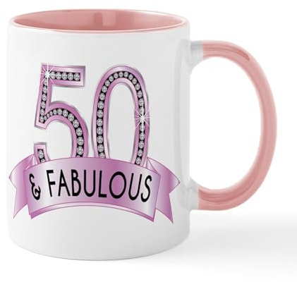 CafePress 50 & Fabulous Diamonds Mugs 11 oz (325 ml) Ceramic Coffee Mug