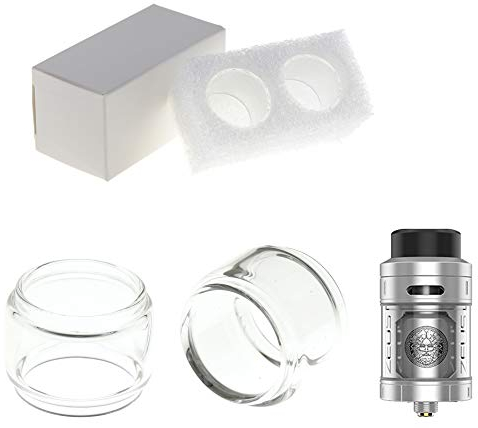 Ersatzglas 2x Stück kompatibel mit Geekvape ZEUS RTA 6ml (Bulb) Tank Glas Pyrex Glass Tube Glastank