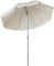 Outsunny Sombrilla de Playa Diámetro de Ø202 cm con Techo Inclinable Poste Desmontable y Pincho Inferior para Jardín Beige
