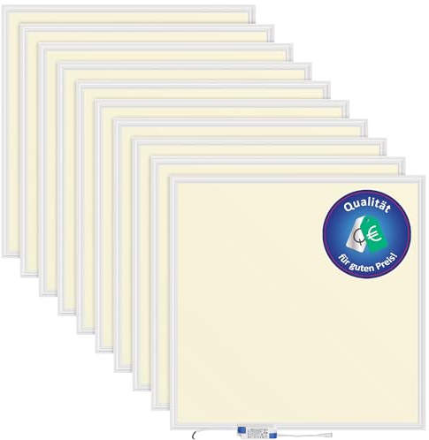 6x LED Deckenleuchte 62x62 kein Flimmern LED Panel Rasterdecke Einbauleuchte Deckenlampe (Warmweiß ohne Aufbaurahmen)