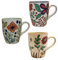 Gall&Zick Kaffeetasse mit Blumenmuster, handbemalte Keramik, ca. 350ml, Set/3