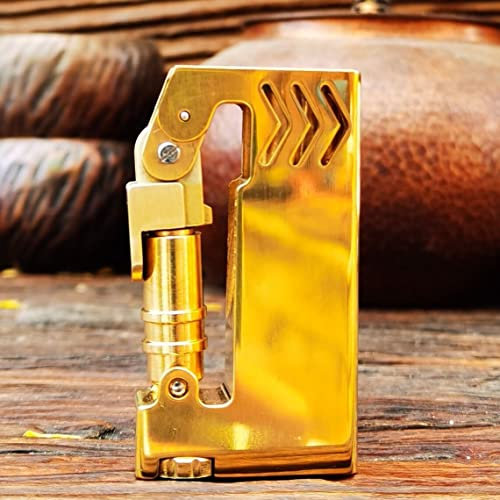 Handgefertigtes antikes Vintage-Feuerzeug aus Messing, wiederverwendbares, winddichtes Zigarettenanzünder, lustige coole Feuerzeuge zum Rauchen, neuartiges Kerosinfeuerzeug mit weicher Flamme für Samm