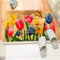 ROCKY&CHAO Knüpfteppich Zum Selber knüpfen, Knüpfsets Latch Hook Kit Selbst Knüpfen Set für Kinder und Erwachsene (Tulpe (groß))
