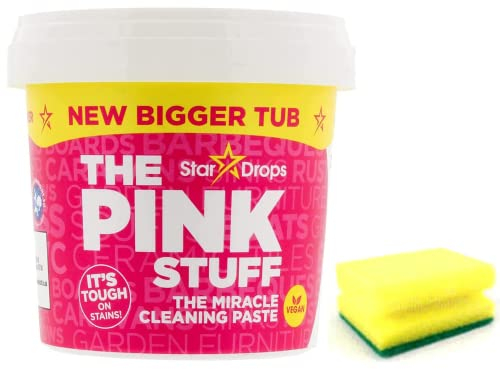 Pink Stuff Multipurpose Cleaning Paste- New Bigger Tub 850 G -Non-hazardous Household Cleaner with Degreaser Sponge