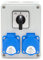 ELS Elektrotechnika Distribuidor de corriente de construcción con interruptor 0-1 y Schuko 2 x 230 V, cableado, listo para conexión para garaje, taller, habitación húmeda, fábrica