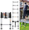 8,5FT teleskopierende Verlängerungsleiter Aluminium zusammenklappbare teleskopische Leiter mit Verriegelungsmechanismus EN131 Standard 330 Pfund Kapazität für Home Attic Dach Decke Rv (2,6m)