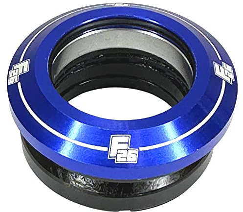 Fantic26 Stunt-Scooter/BMX Full Integrated Headset Steuersatz Kugellager 1 1/8'' I Trick I Tret I Kinder I Roller I Bearing I Topcap I passend für Fast alle Stunt Scooter (Blau)