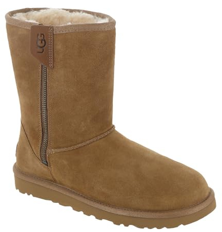 UGG Klassische kurze Bailey Zip Damen Stiefel, Kastanie, 43 EU