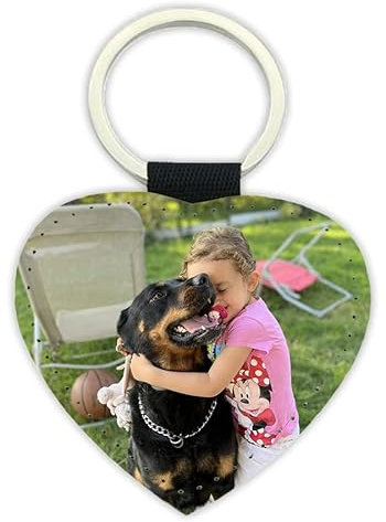 Porte-clé simili cuir personnalisable avec photo - Cadeau original