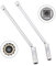 CASOMAN 14mm& 16mm Swivel Magnetic Spark Plug Socket, 3/8 Drive x 12-Inch Ext. Bar Length, 360° Degree Swivel, Thin wall, 12-Point, CR-V