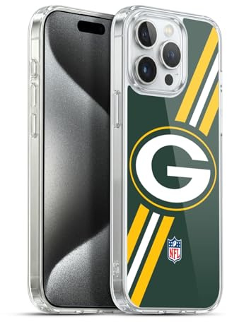 Head Case Designs Offizielle NFL Streifen Green Bay Packers Logo Gelhülle [Militärischer Schutzgrad] Kompatibel Mit Apple iPhone 15 Pro Max Und Kompatibel Mit MagSafe
