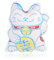 CoolChange Glückskatzen Kuschel Kissen | Maneki Neko Sofakissen | Winkekatze Dekokissen | 38x45cm